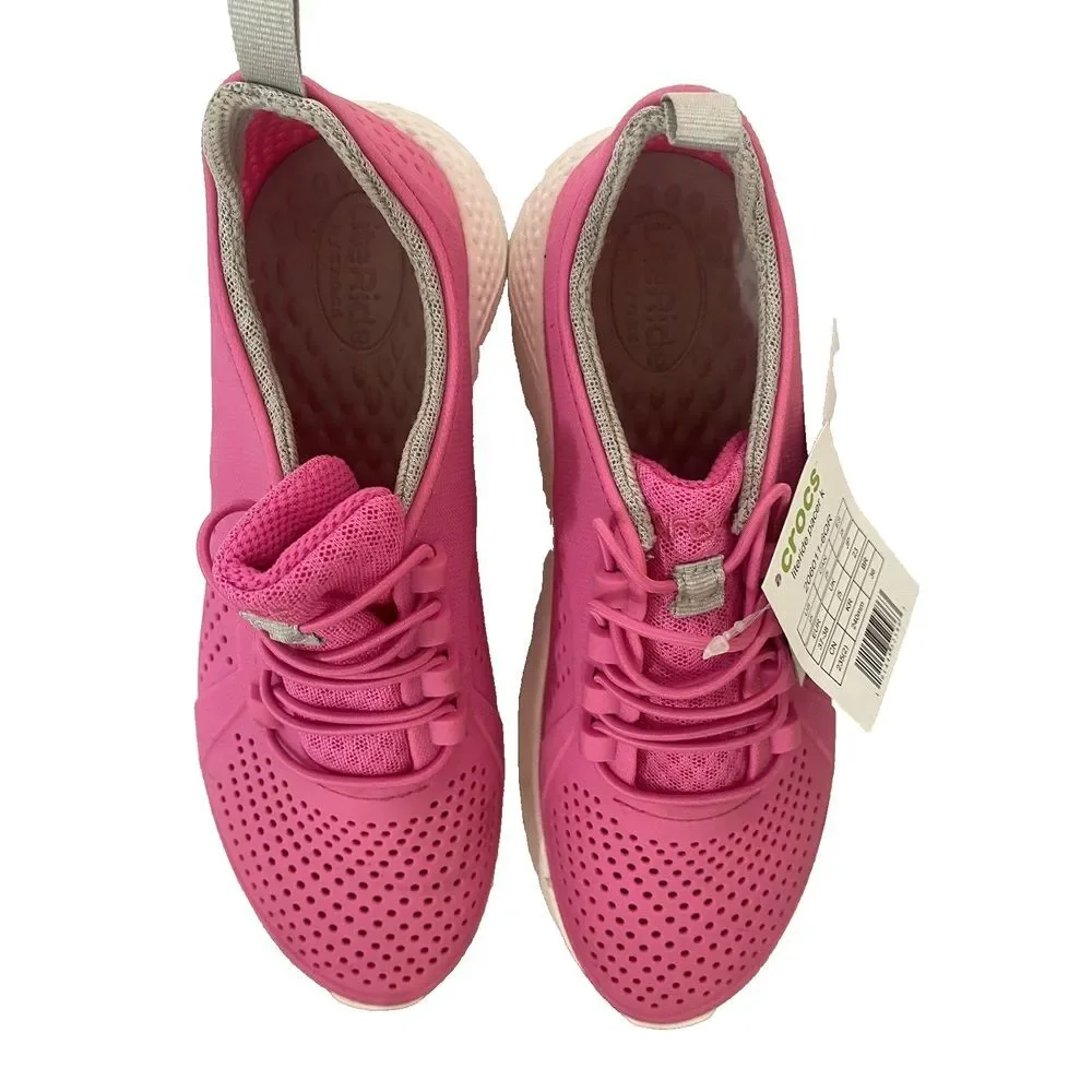 Crocs Literide Pacer Sneaker Electric Pink Big Girl Youth 50 37 Junior Tags Shoe